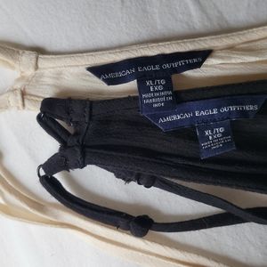 (2)American Eagle tank / camis...(1) Cream XL AND (1) Black XL...see all pics